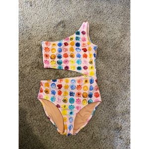 NWT Crew Cuts girls cut out floral one piece